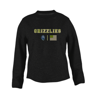 Copper Hills Grizzlies Camo Flag Women's Sweatshirt