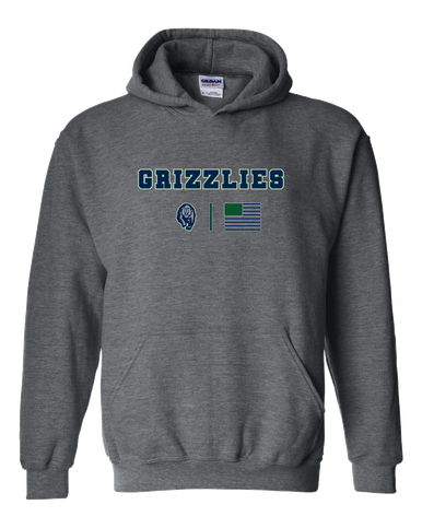 Copper Hills Grizzlies Team Colors Flag Men's Hoodie