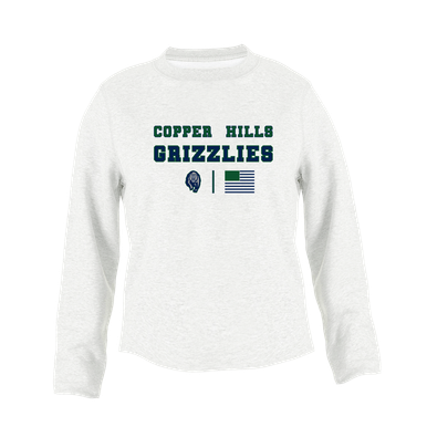 Copper Hills Grizzlies Spirit Flag Women's Sweatshirt