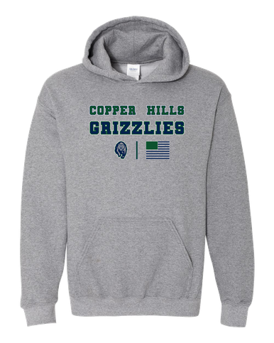 Copper Hills Grizzlies Spirit Flag Men's Hoodie