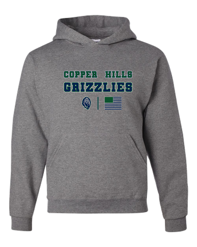 Copper Hills Grizzlies Spirit Flag Men's Premium Hoodie
