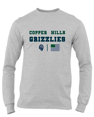Copper Hills Grizzlies Spirit Flag Men's Premium LS T-Shirt