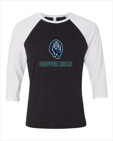 Copper Hills Grizzlies Mascot #2 Women's Baseball T-Shirt