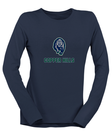 Copper Hills Grizzlies Mascot #2 Women's Premium LS T-Shirt