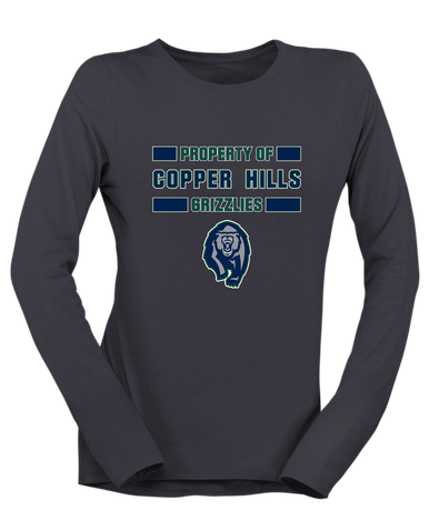 Copper Hills Grizzlies Property Of Women's LS T-Shirt