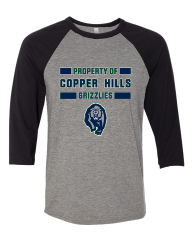 Copper Hills Grizzlies Property Of Women's Baseball T-Shirt