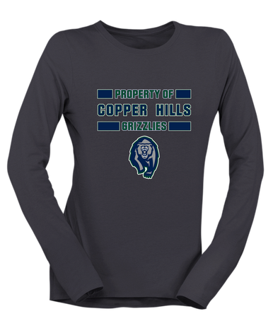 Copper Hills Grizzlies Property Of Women's Premium LS T-Shirt