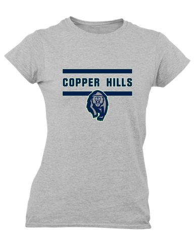 Copper Hills Grizzlies Mascot #4 Women's SS T-Shirt