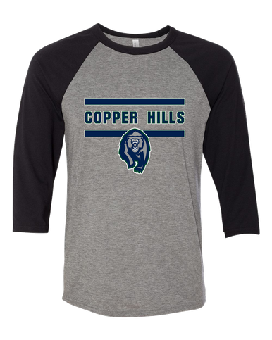 Copper Hills Grizzlies Mascot #4 Men's Baseball T-Shirt