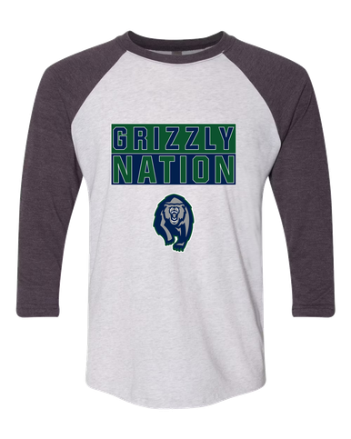 Copper Hills Grizzlies Nation #1 Women's Baseball T-Shirt