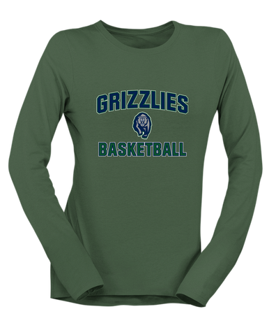 Copper Hills Grizzlies Basketball #1 Women's LS T-Shirt