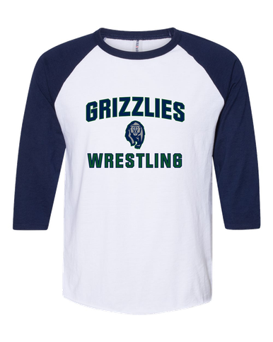 Copper Hills Grizzlies Wrestling Women's Baseball T-Shirt