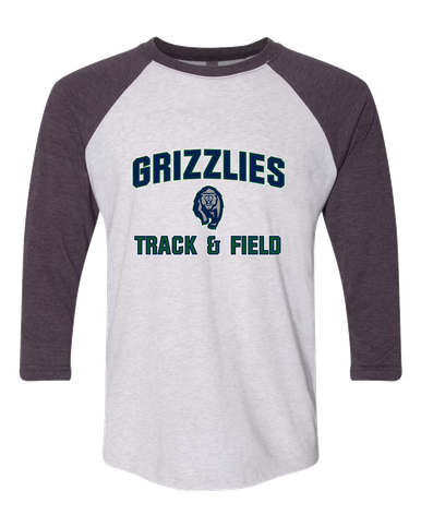 Copper Hills Grizzlies Track & Field Men's Baseball T-Shirt