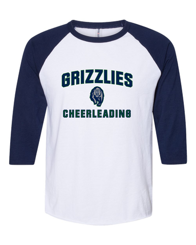 Copper Hills Grizzlies Cheerleading Women's Baseball T-Shirt