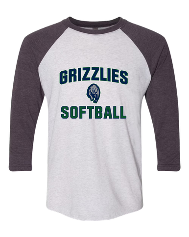 Copper Hills Grizzlies Softball #1 Women's Baseball T-Shirt