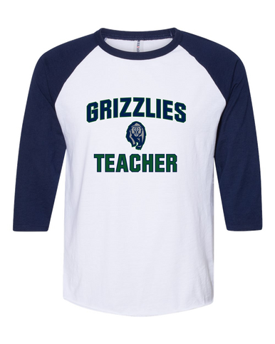 Copper Hills Grizzlies Teacher Women's Baseball T-Shirt