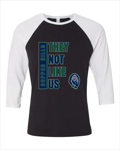 Copper Hills Grizzlies They Not Like Us #1 Women's Baseball T-Shirt
