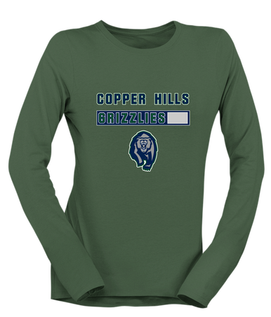 Copper Hills Grizzlies Mascot #7 Women's LS T-Shirt