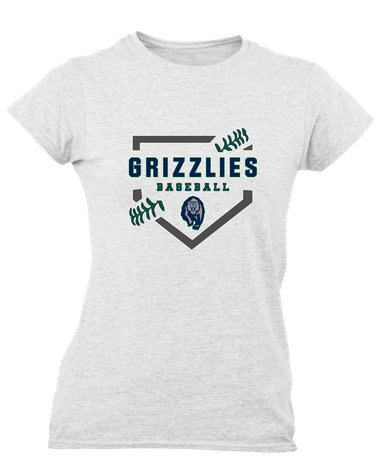 Copper Hills Grizzlies Baseball #2 Women's Premium SS T-Shirt