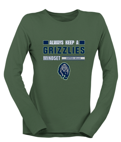 Copper Hills Grizzlies Mindset Women's LS T-Shirt