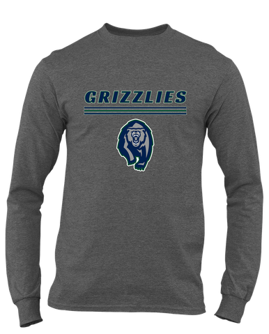 Copper Hills Grizzlies Mascot #8 Men's LS T-Shirt