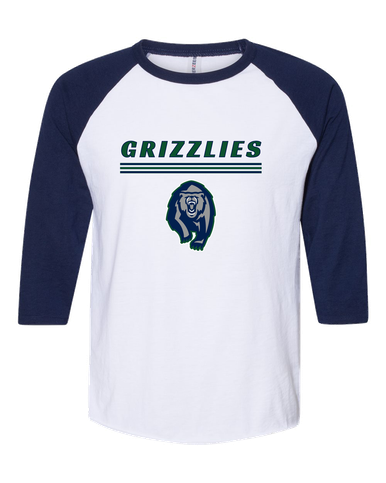 Copper Hills Grizzlies Mascot #8 Women's Baseball T-Shirt