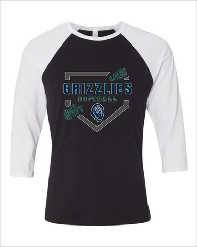 Copper Hills Grizzlies Softball #2 Women's Baseball T-Shirt