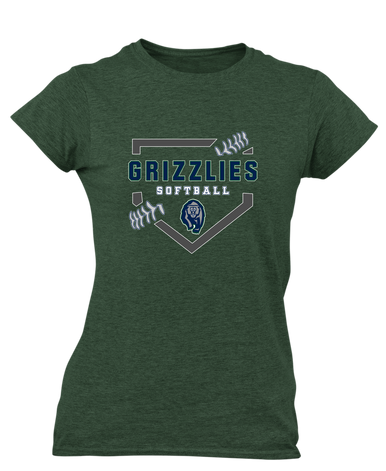 Copper Hills Grizzlies Softball #2 Women's Premium SS T-Shirt