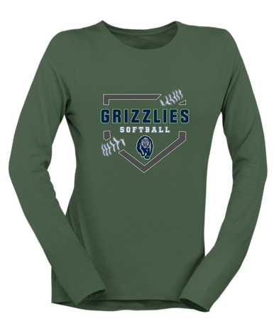 Copper Hills Grizzlies Softball #2 Women's Premium LS T-Shirt