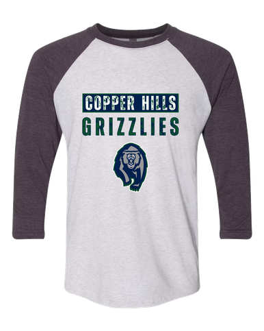 Copper Hills Grizzlies Mascot #9 Men's Baseball T-Shirt