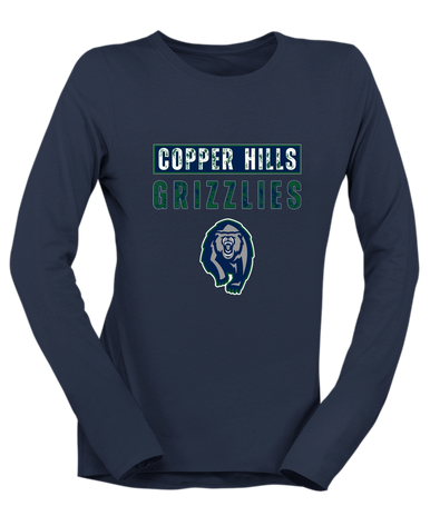 Copper Hills Grizzlies Mascot #9 Women's Premium LS T-Shirt