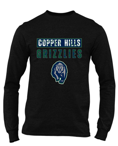 Copper Hills Grizzlies Mascot #9 Men's Premium LS T-Shirt