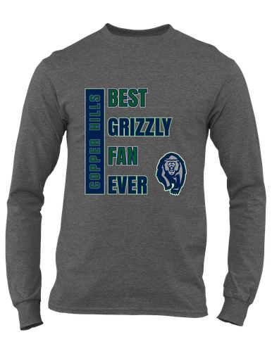 Copper Hills Grizzlies Best Grizzly Fan Men's LS T-Shirt
