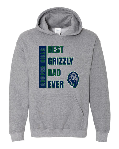 Copper Hills Grizzlies Best Grizzly Dad Men's Hoodie