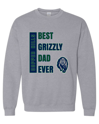 Copper Hills Grizzlies Best Grizzly Dad Men's Sweatshirt