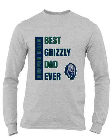 Copper Hills Grizzlies Best Grizzly Dad Men's Premium LS T-Shirt