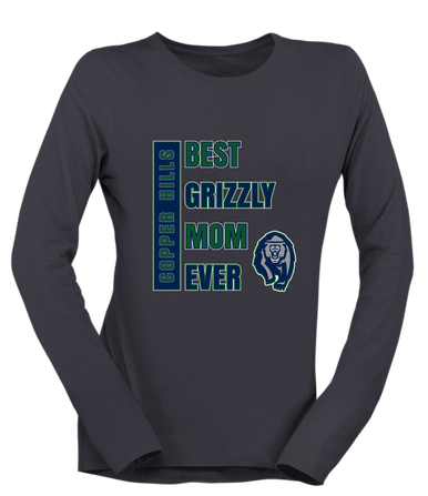 Copper Hills Grizzlies Best Grizzly Mom Women's Premium LS T-Shirt
