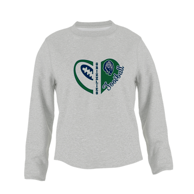 Copper Hills Grizzlies Heart Football Women's Sweatshirt