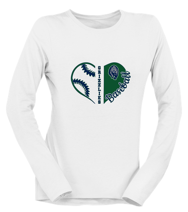 Copper Hills Grizzlies Heart Baseball Women's Premium LS T-Shirt