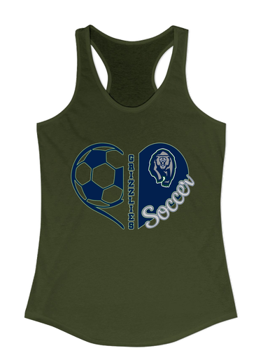 Copper Hills Grizzlies Heart Soccer Women's Tank Top