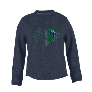Copper Hills Grizzlies Heart Basketball Women's Sweatshirt