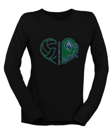 Copper Hills Grizzlies Heart Volleyball Women's Premium LS T-Shirt