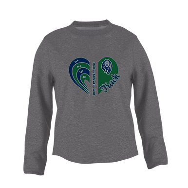 Copper Hills Grizzlies Heart Track Women's Sweatshirt