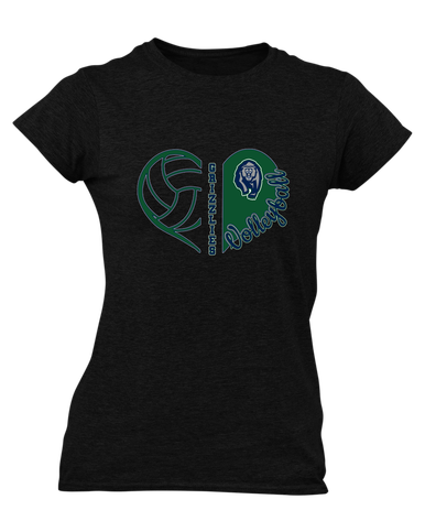 Copper Hills Grizzlies Heart Volleyball Women's Premium SS T-Shirt