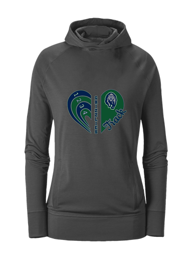Copper Hills Grizzlies Heart Track Women's Hoodie