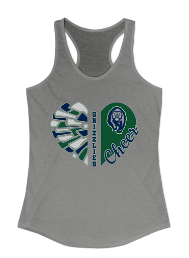 Copper Hills Grizzlies Heart Cheer Women's Tank Top