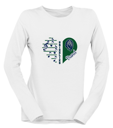 Copper Hills Grizzlies Heart Band Women's Premium LS T-Shirt