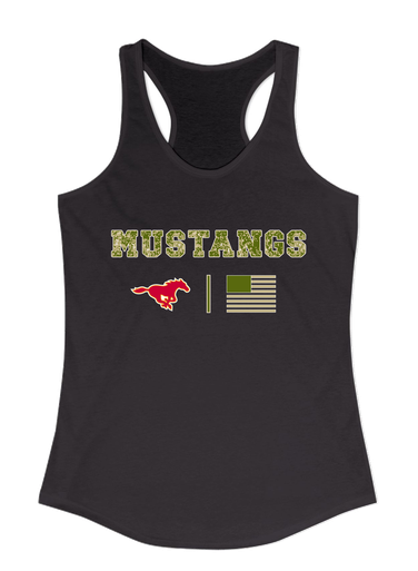 Abraham Lincoln Mustangs Camo Flag Women's Tank Top