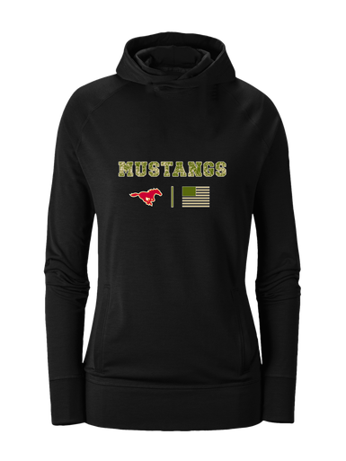 Abraham Lincoln Mustangs Camo Flag Women's Hoodie