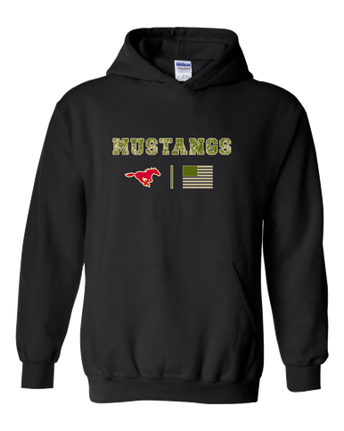 Abraham Lincoln Mustangs Camo Flag Men's Hoodie